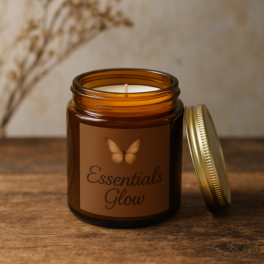 Essentials Glow – Coconut Apricot Wax Candle for Home & Self-Care