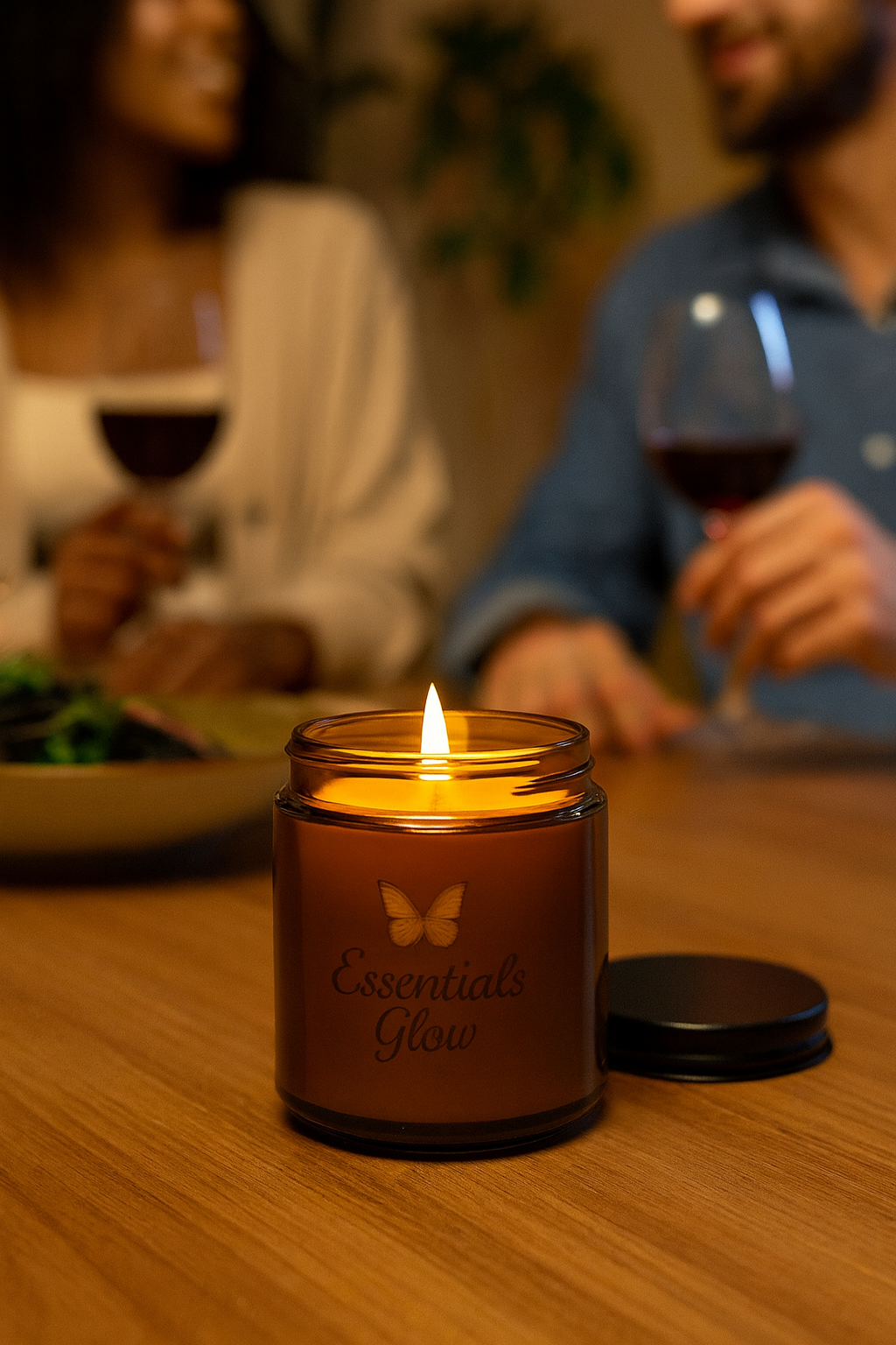 Eco Soy Candle – Relaxing Aromatherapy in Amber Jar