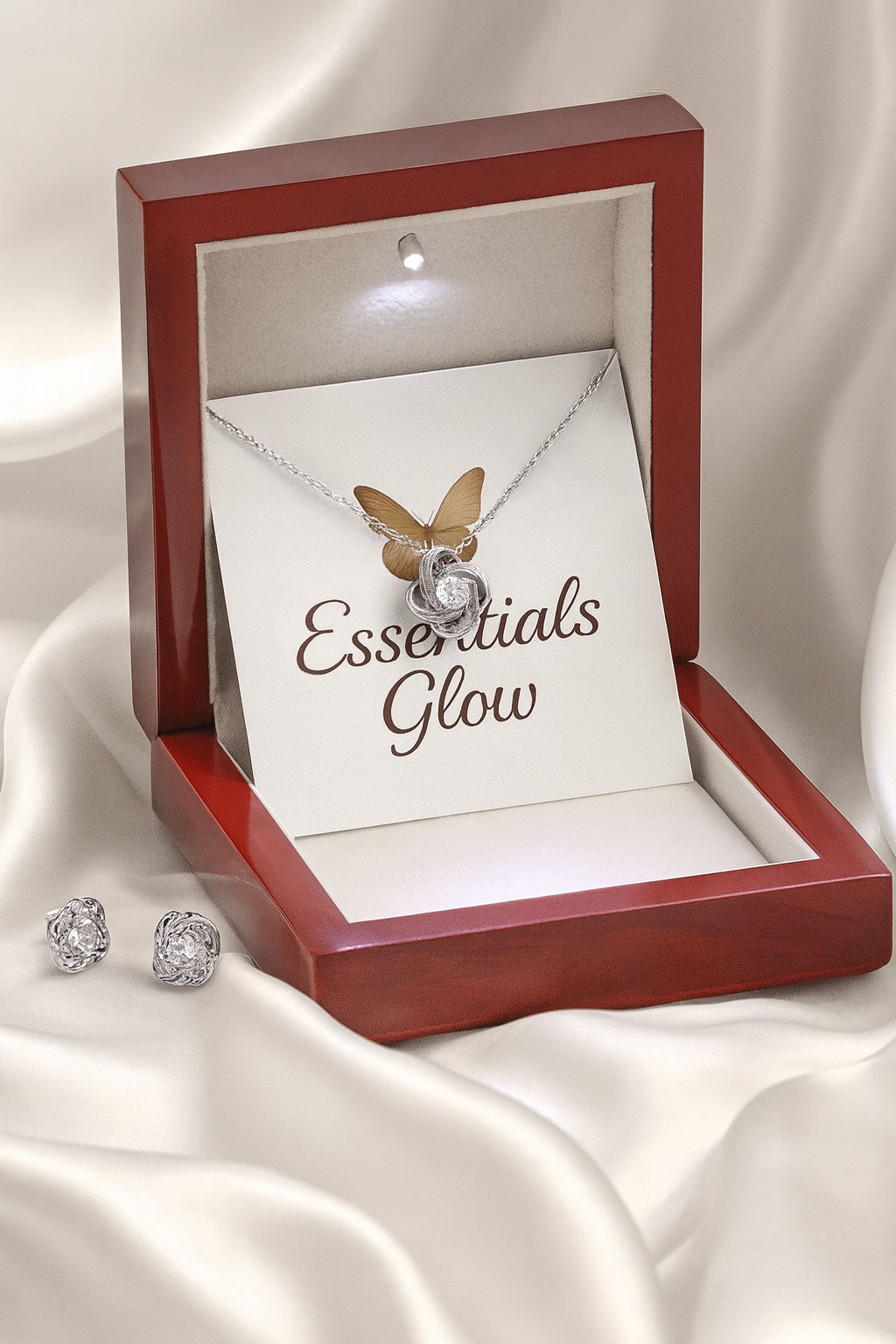 Love Knot Earring & Necklace Set